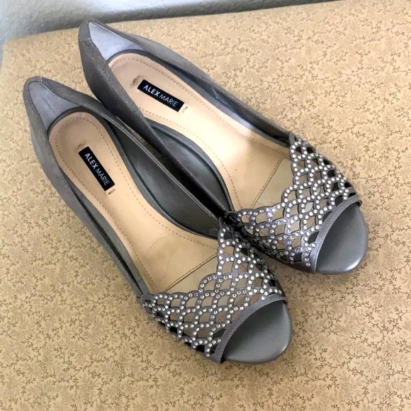 Alex Marie Peep Toe Wedges - Picture 2 of 5